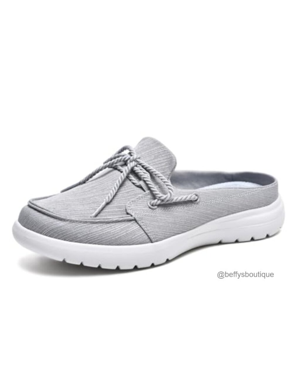 Washed Cotton Mules for Women Arch Support Slip On Comfort Flats Business Casual
